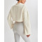 Stand collar half zipper cropped sweatshirts cozy hoodies
