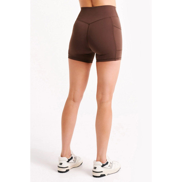 Super high waisted bike shorts with pockets compressive v back yoga shorts