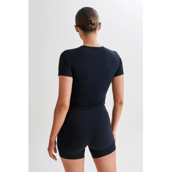 Short sleeve slim fit gym tops crew neck fitness t shirts