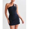 One shoulder bodycon fit tennis dress with undershorts