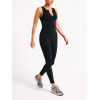 Sleeveless zipper jumpsuits full length zip up fitness bodysuits