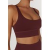 Scoop neck v back cami crop top supportive padded yoga bralette