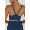 Scoop neck v back cami crop top supportive padded yoga bralette