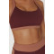 Color block racerback sports bra padded fitness crop top