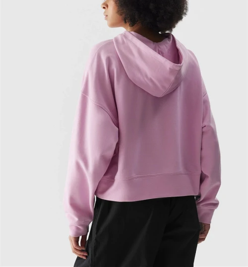 Women's cotton hooded long sleeve sweatshirts cozy cropped hoodies