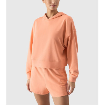 Women's cotton hooded long sleeve sweatshirts cozy cropped hoodies