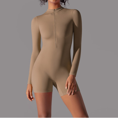 Half zip Bodysuit for Women Second-skin Feel Yoga Body Suits