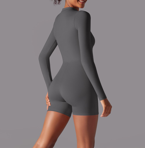 Half zip Bodysuit for Women Second-skin Feel Yoga Body Suits