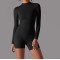 Half zip Bodysuit for Women Second-skin Feel Yoga Body Suits