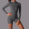 Half zip Bodysuit for Women Second-skin Feel Yoga Body Suits