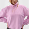 1/4 zipper cropped hoodies for women stand collar loose fit sweatshirts