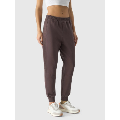 Mid waist relaxed fit french terry joggers with zipper pockets