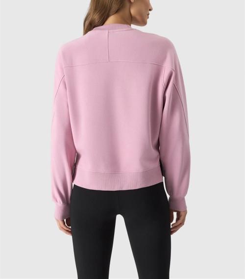 Women's crew neck pullover sweatshirts cozy cotton hoodies