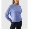 Women's crew neck pullover sweatshirts cozy cotton hoodies