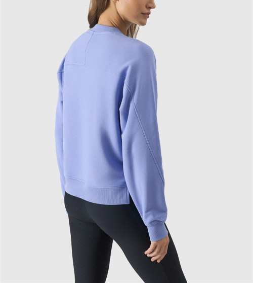 Women's crew neck pullover sweatshirts cozy cotton hoodies