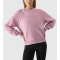 Women's crew neck pullover sweatshirts cozy cotton hoodies