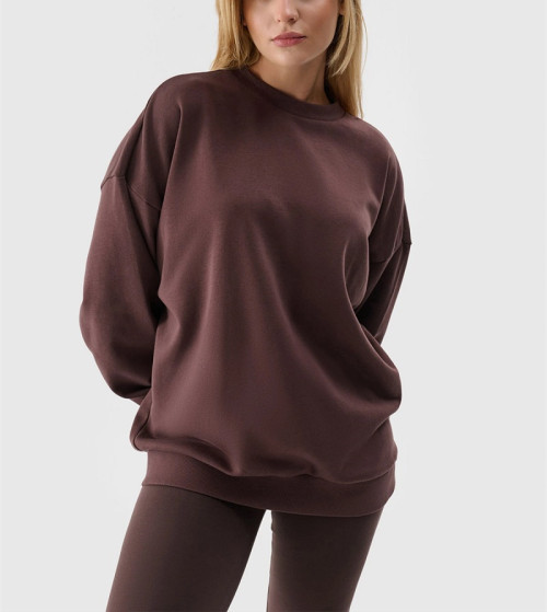 Women's drop shoulder oversized sweatshirts loose fit long sleeve hoodies