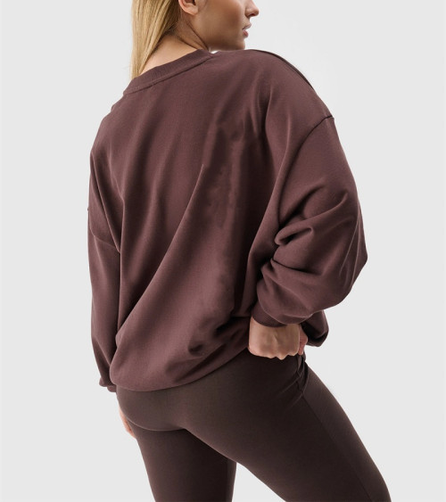 Women's drop shoulder oversized sweatshirts loose fit long sleeve hoodies