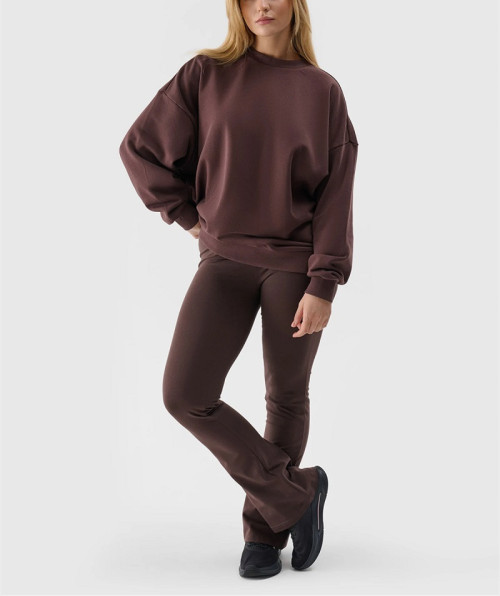 Women's drop shoulder oversized sweatshirts loose fit long sleeve hoodies