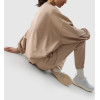 Women's drop shoulder oversized sweatshirts loose fit long sleeve hoodies