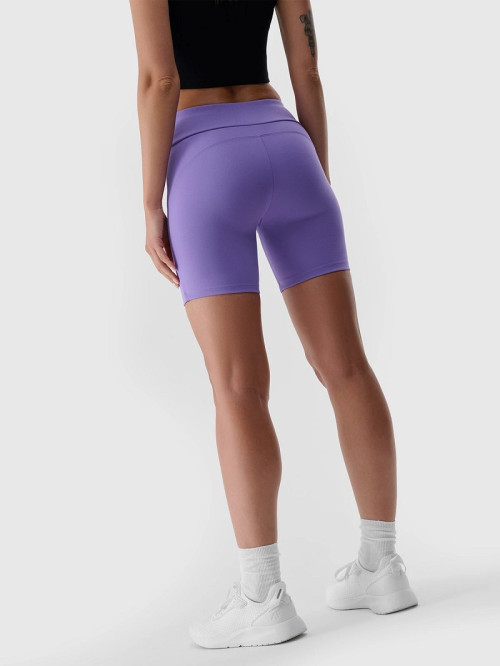 High rise athleisure style biker shorts brushed soft yoga shorts