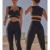 2 Piece Yoga Sets for Women Loungewear Sets Yoga leggings Pants and Cropped Tops Casual Outfits