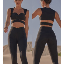 2 Piece Yoga Sets for Women Loungewear Sets Yoga leggings Pants and Cropped Tops Casual Outfits