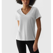 Lightweight breathable v neck t shirts for women 100% cotton plain t shirt