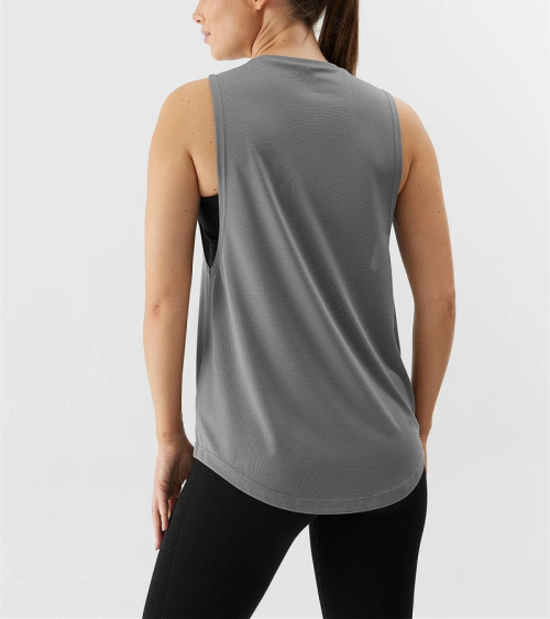 Quick dry loose fit sleeveless training tops for women lightweight stretchy running tanks