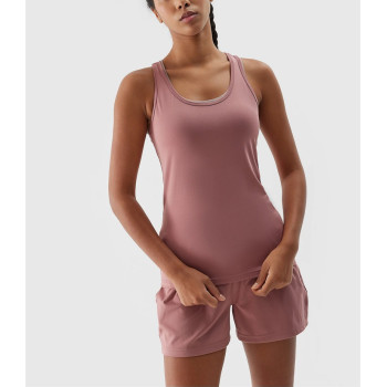 Slim fit sleeveless racerback training tank tops lightweight super stretchy hip length singlets