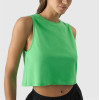 Women's sleeveless plain cotton tank top oversized cropped tank