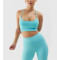 Women's light support padded sports bra spaghetti back cross yoga bralette