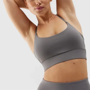 Women's light support padded sports bra spaghetti back cross yoga bralette