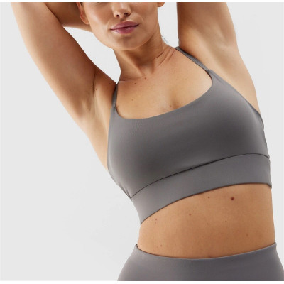 Women's light support padded sports bra spaghetti back cross yoga bralette