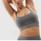 Women's light support padded sports bra spaghetti back cross yoga bralette