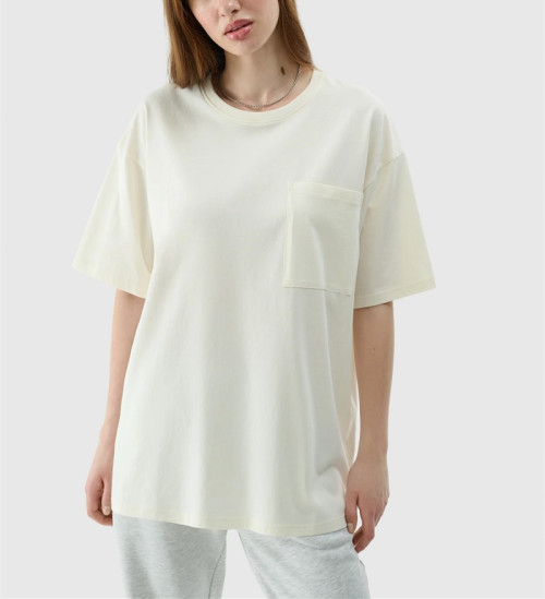 Unisex oversized plain t shirts for women with pockets crew neck lightweight sports tees