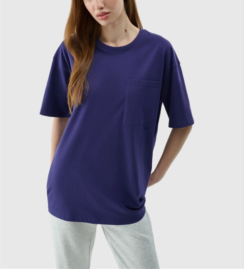 Unisex oversized plain t shirts for women with pockets crew neck lightweight sports tees