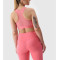 New arrival scoop neck sports bra with mesh back light support padded yoga bralette