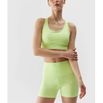 New arrival scoop neck sports bra with mesh back light support padded yoga bralette