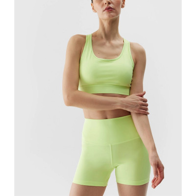 New arrival scoop neck sports bra with mesh back light support padded yoga bralette