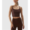 Women's athleisure longline sports bra cross back sleeveless cropped top