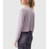 Long sleeve lightweight modal blend yoga crop top breathable loose fit t shirts