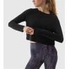 Long sleeve lightweight modal blend yoga crop top breathable loose fit t shirts