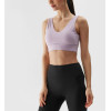 Custom low support v neckline yoga crop top with removable padding