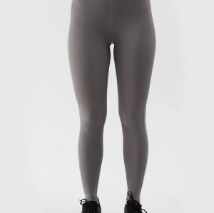 High rise plain traning leggings moisture wicking nylon spandex fitness tights