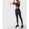 Tummy control performance tights with side pockets side mesh plain yoga leggings