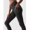 Tummy control performance tights with side pockets side mesh plain yoga leggings
