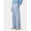 Women's casual wide-leg sweatpants elastic waist cotton side split pants