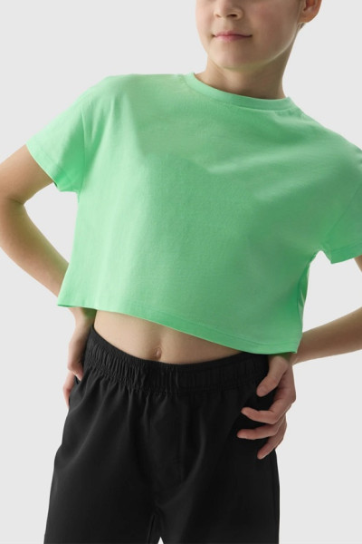 New arrival short sleeve crop t shirts for girls loose fit cropped tops