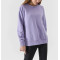 Long sleeve cotton pullover sweatshirts without hood basic design athleisure tops